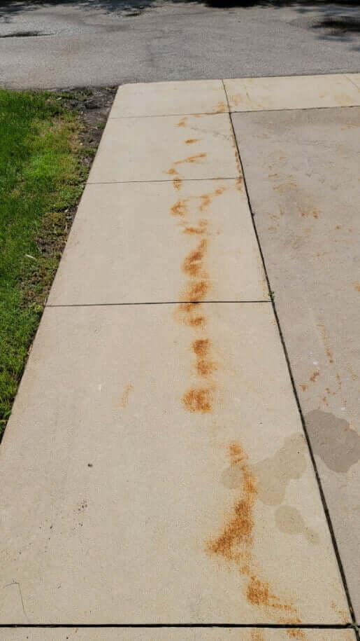 Sidewalk Before Cleaning