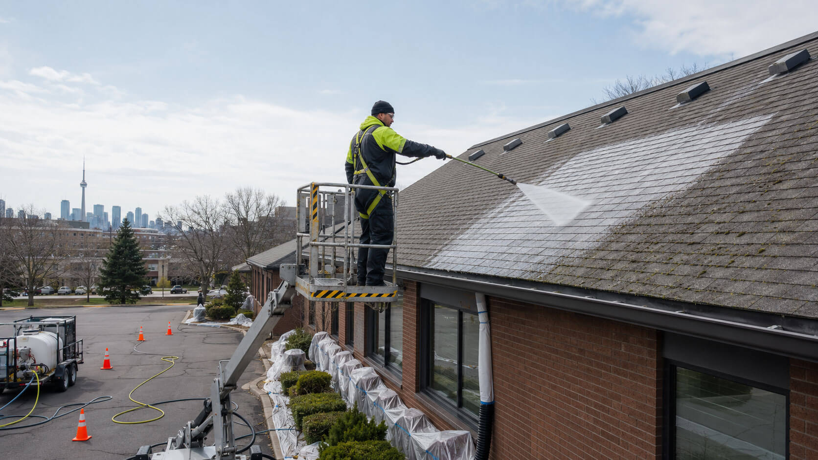 cleaning roof