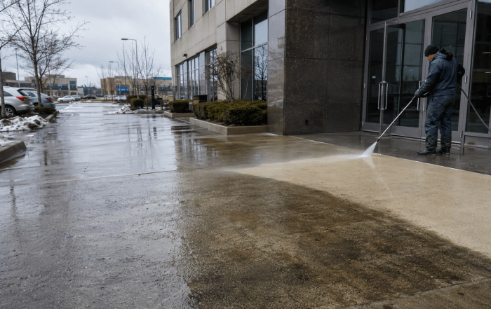 commercial property walkway